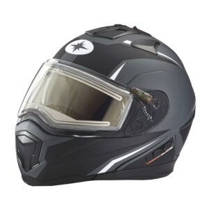 Modular 2.0 Adult Helmet with Electric Shield, Black/Lime