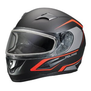 Blaze Adult Full-Face Helmet with Anti-Fog Flip Shield, Red Matte