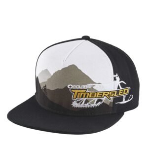 Timbersled Mountainscape Adjustable Snapback Hat, Black/White