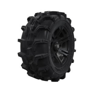 Pro Armor Wheel & Tire Set: 4205 & Mud XC, Matte Black, 27" R14