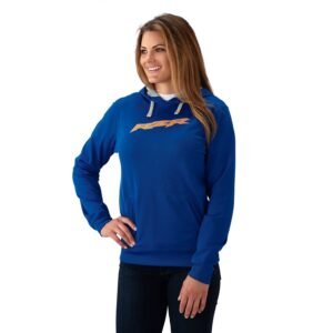 Women's Vapor Hoodie Sweatshirt with RZR Logo, Blue/Orange