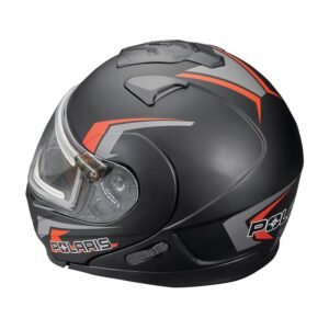 Modular Adult Helmet with Electric Shield, Black/Gray