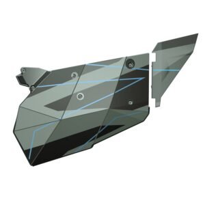 2 Seat Aluminum Door Graphics, Titanium Metallic