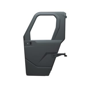 Poly Front Door Set with Manual Windows, Black